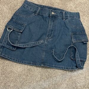 SHEIN Blue Denim Mini Skirt
